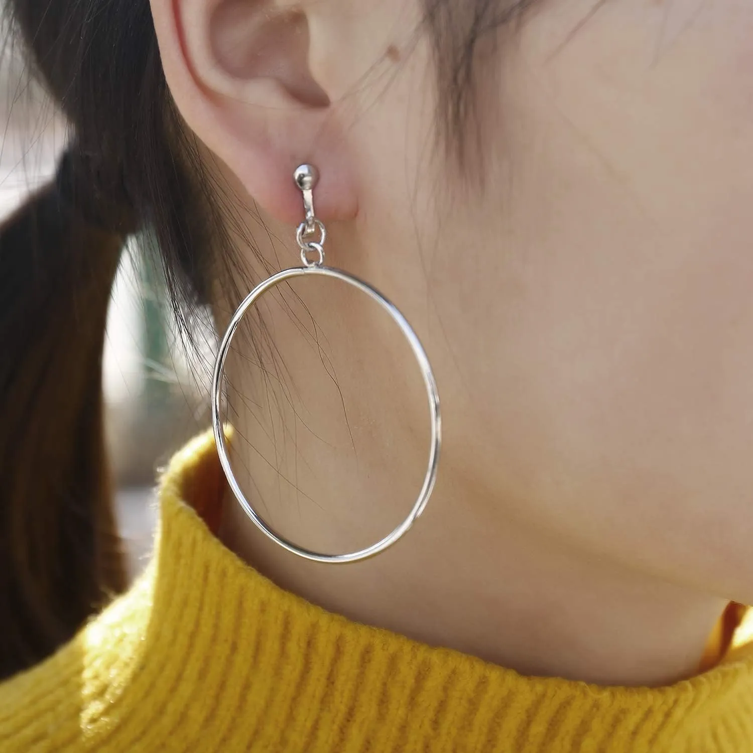 15 Pairs Wholesale Clip on Earrings for Women Trendy,Lightweight Clipon Earrings for Women in Silver Tone