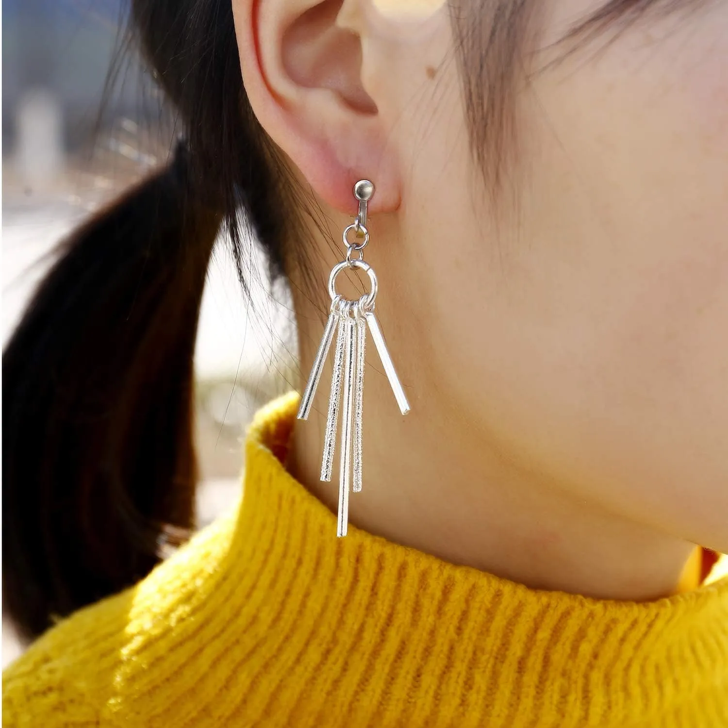 15 Pairs Wholesale Clip on Earrings for Women Trendy,Lightweight Clipon Earrings for Women in Silver Tone