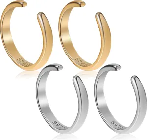 2 Pairs Ear Cuffs No Piercing Earring Cuffs for Women Fairy Earring Wraps