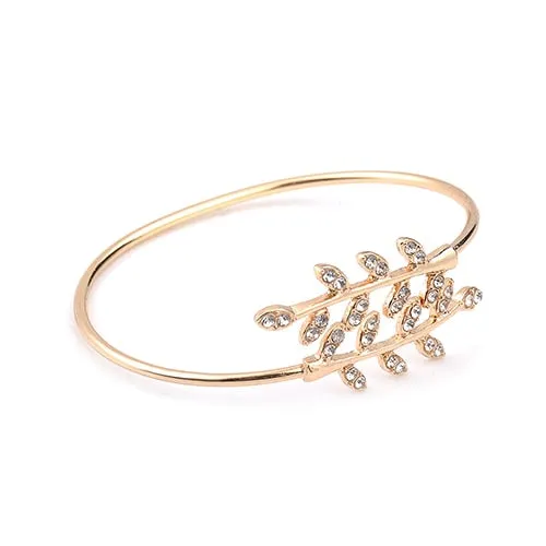 2022 NEW Gold Metal Alloy Arrow Link Chain Twist Bangle New Three Layer Romantic Open Cuff Bangles/Bracelet Set For Women
