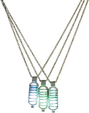 2024 New 2 Luminous Stone Necklace Women Fashion Bottle Glow In The Dark Pendant Necklace Sliver Plated Costume Jewelry PTPNU1217