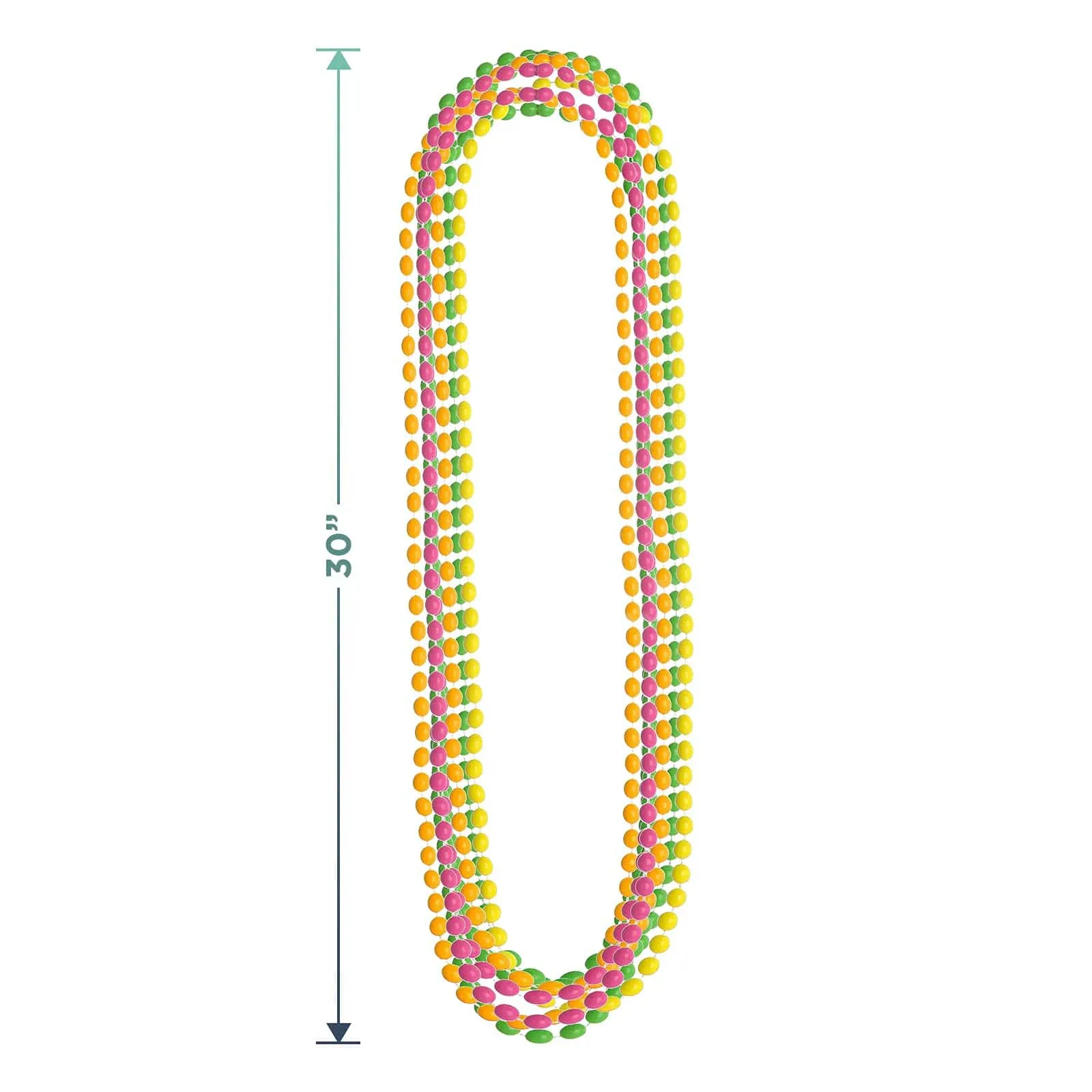 80's Party Favors - Plastic Beverage Cups, Neon Bead Necklaces, and Jelly Bracelets for 24 Guests