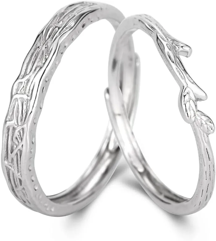 925 Sterling Silver Rings Real Silver Rings Adjustable Rings for Women Open Rings Thumb Rings Vintage Rings for Men Boho Rings Jewelry Gifts