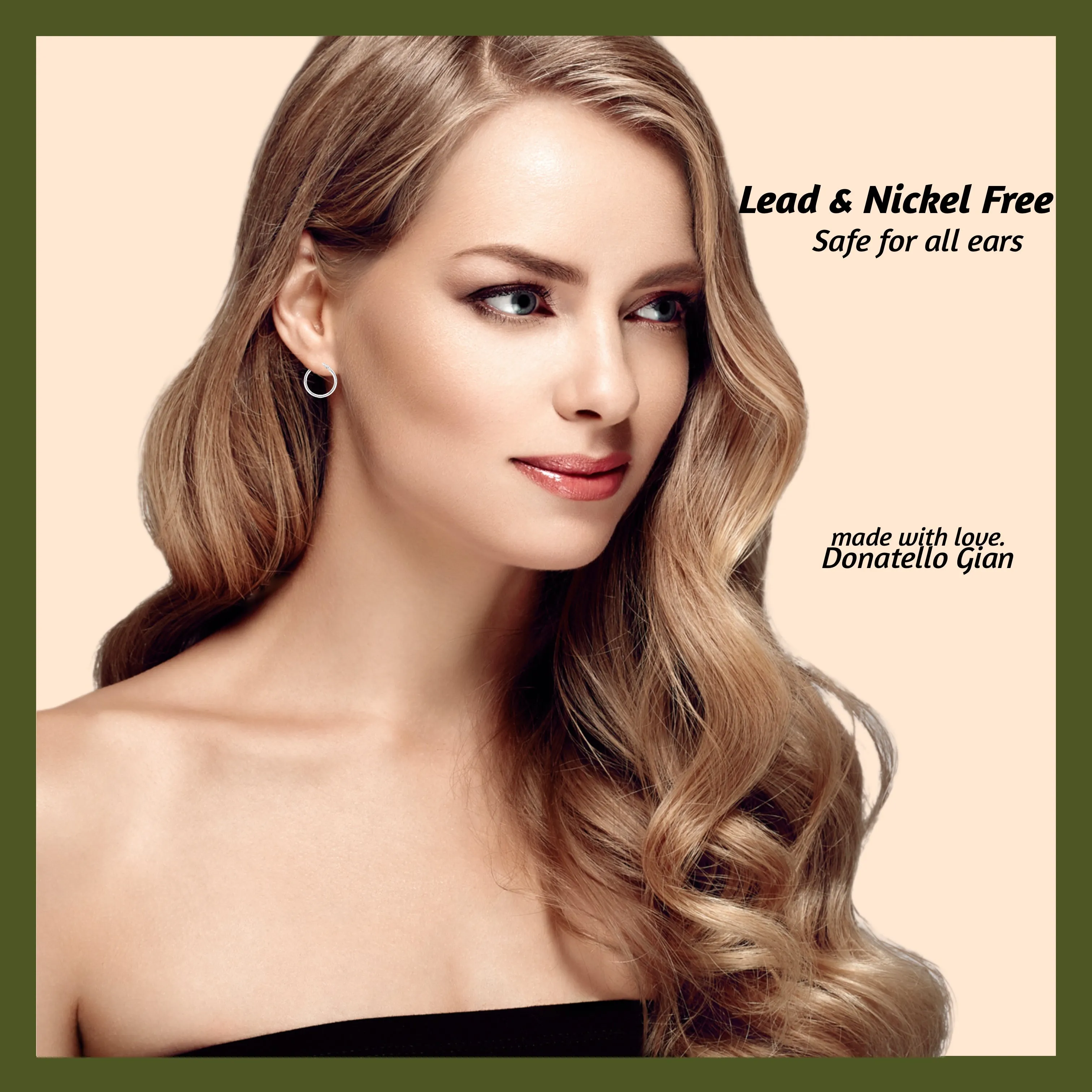 925 Sterling SilverClassic French Lock HoopEarrings, 15mm-20mm, Hypoallergenic, Perfect for Men Women and Girls