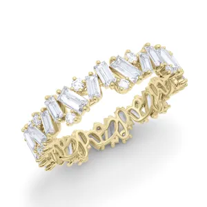 Baguette Round Brilliant Cut Diamond Eternity Band