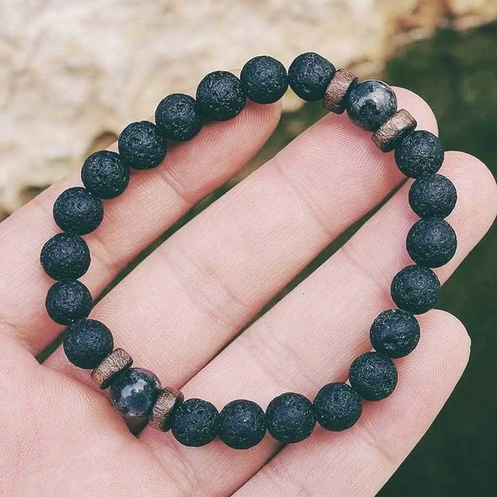 Beaded Bracelets for Men Women His and Hers Couples Bracelets Elastic Stretch Mens Womens Bracelet