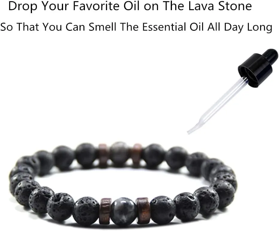 Beaded Bracelets for Men Women His and Hers Couples Bracelets Elastic Stretch Mens Womens Bracelet