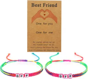 Bff Bracelets Best Friend Bracelets Gifts Handmade Braided Rope Friendship Bracelets for Graduation Day Christmas Day