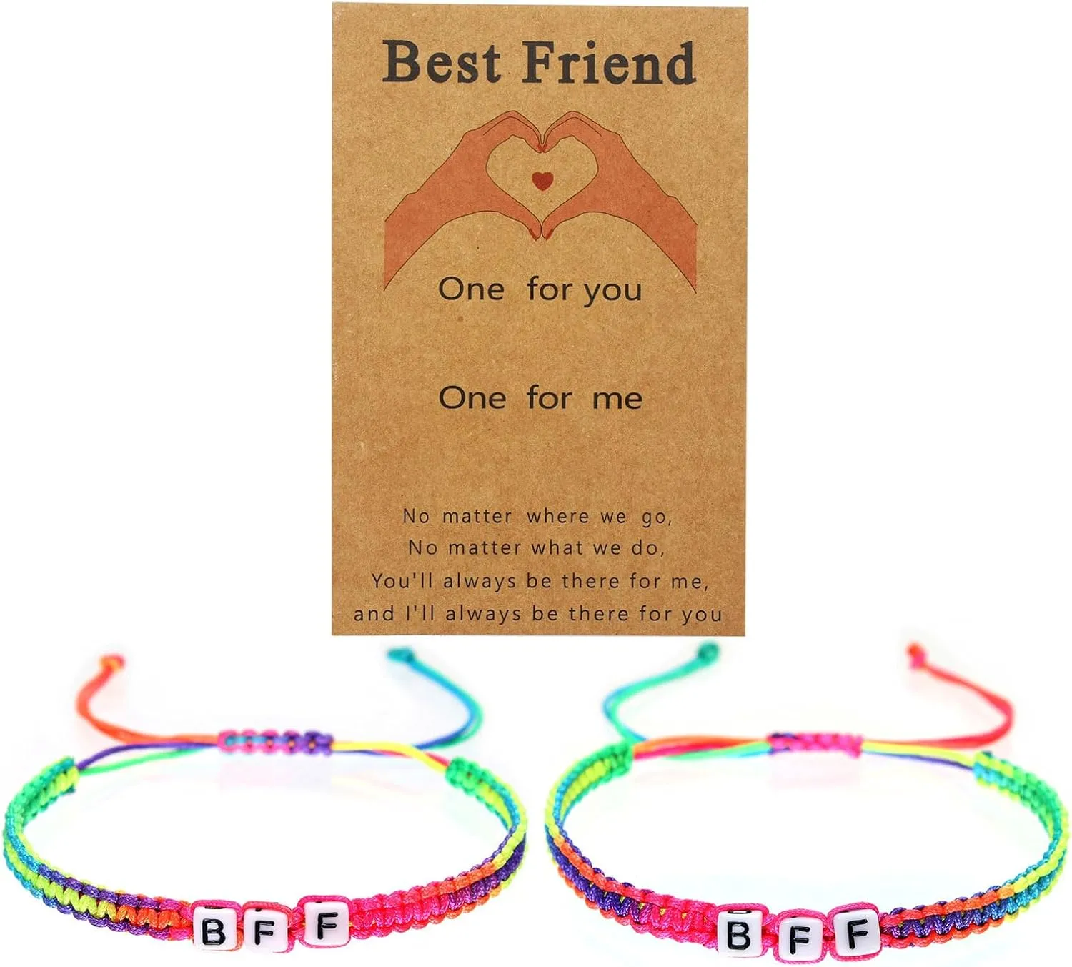 Bff Bracelets Best Friend Bracelets Gifts Handmade Braided Rope Friendship Bracelets for Graduation Day Christmas Day