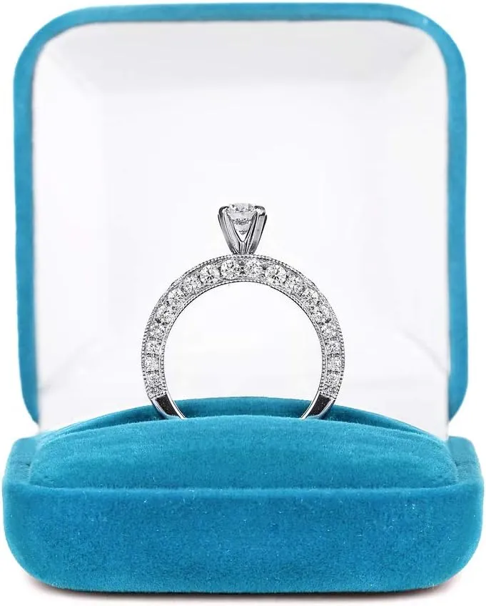 Certified Promise Ring Studded with 7 Round Cut Natural Diamond in 18k White/Yellow/Rose Gold Wedding Band Ring for Women | Bridal Ring for Her | Couple Ring for Birthday Celebrations (0.28 Ct, IJ-SI)