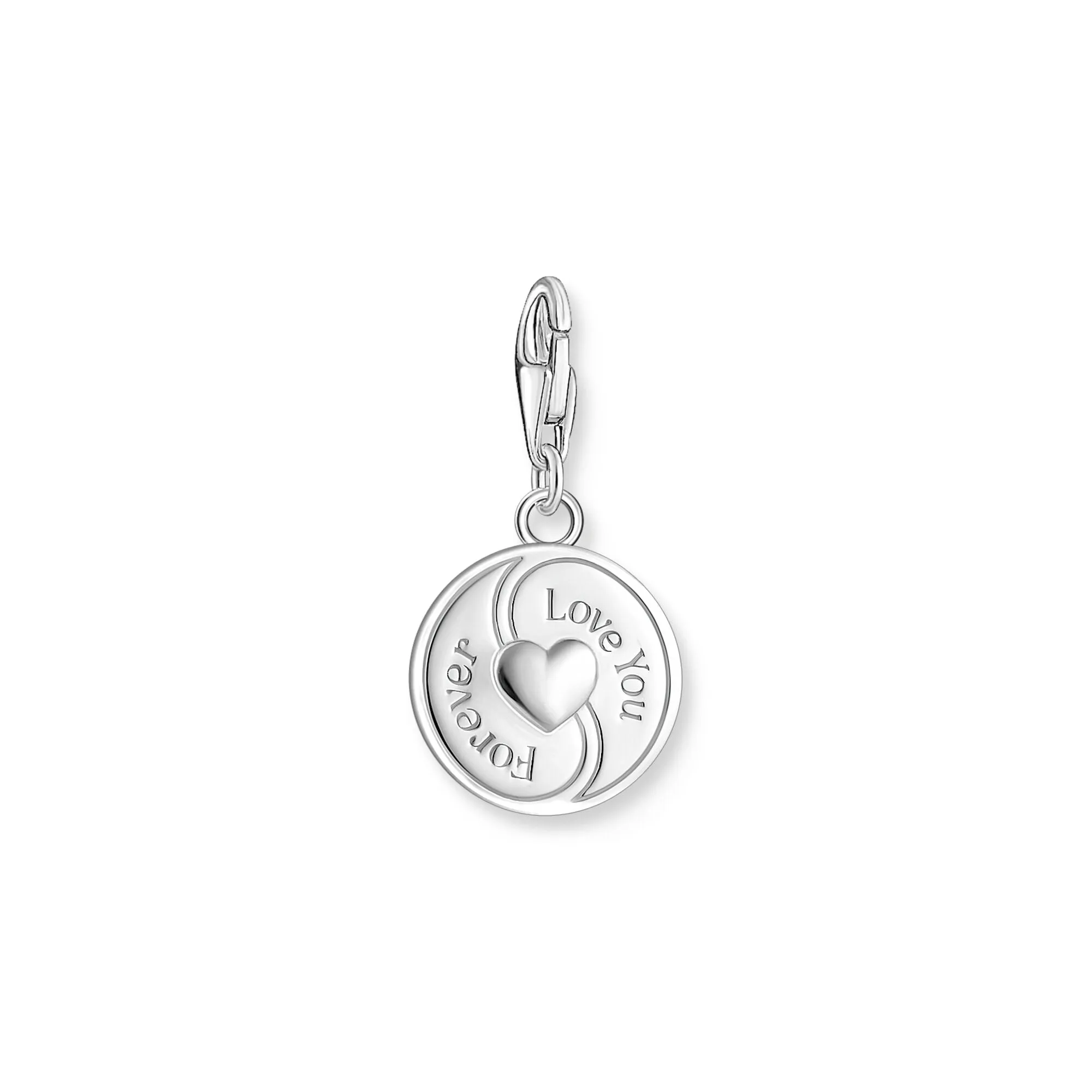 Charm Pendant yin & yang silver