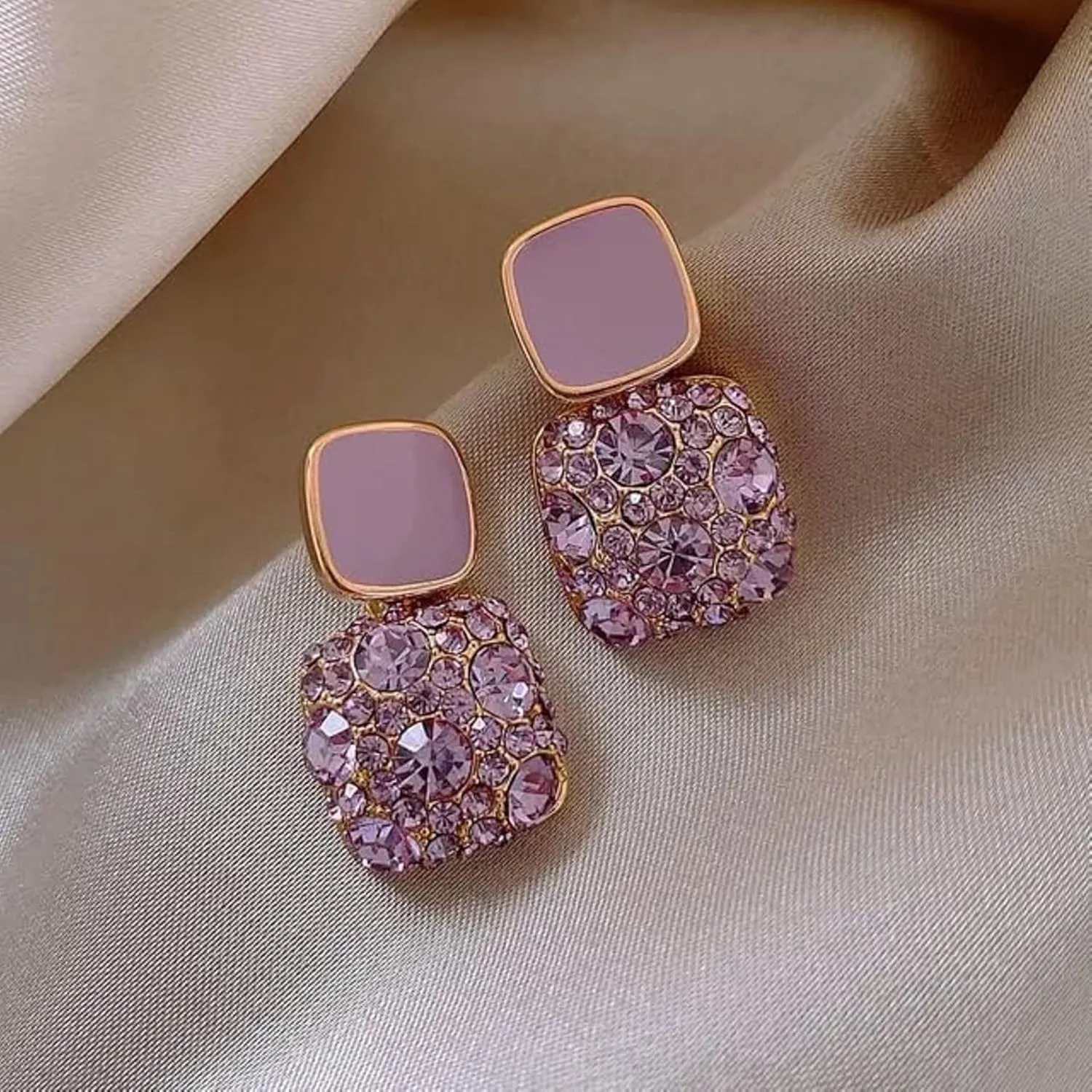 Designer Trendy Golden Earrings for Women Lightweight Statement Circle Cute Round Dangle Summer Party Jewelry (Golden Round)