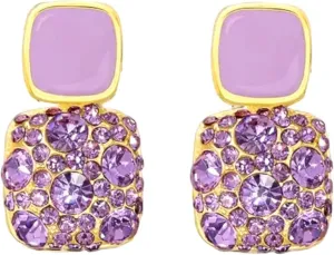 Designer Trendy Golden Earrings for Women Lightweight Statement Circle Cute Round Dangle Summer Party Jewelry (Golden Round)