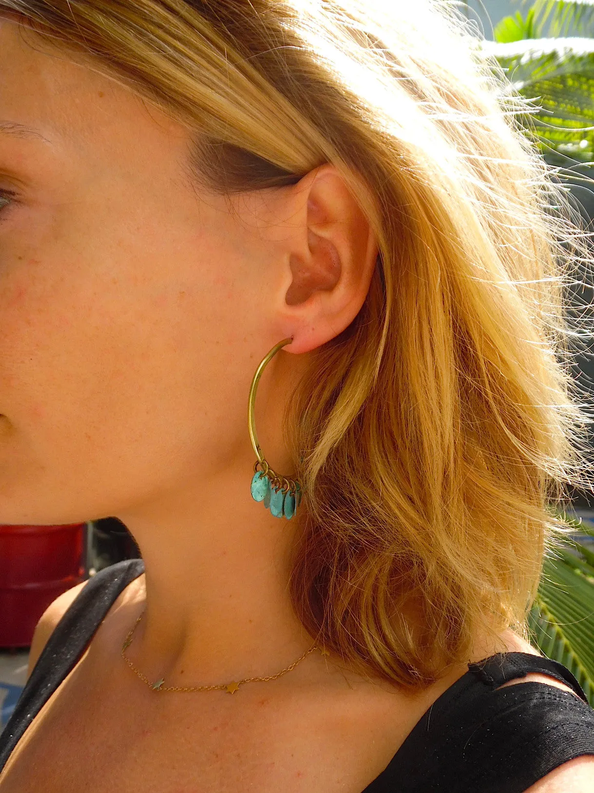 Earrings Arabia Hoops Patina Large