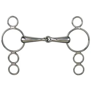 Equisteel Dutch Gag Snaffle w/Four Rings