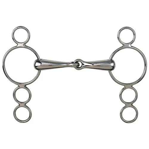 Equisteel Dutch Gag Snaffle w/Four Rings