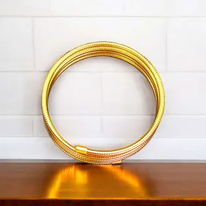 Gold Coil Bracelet Set