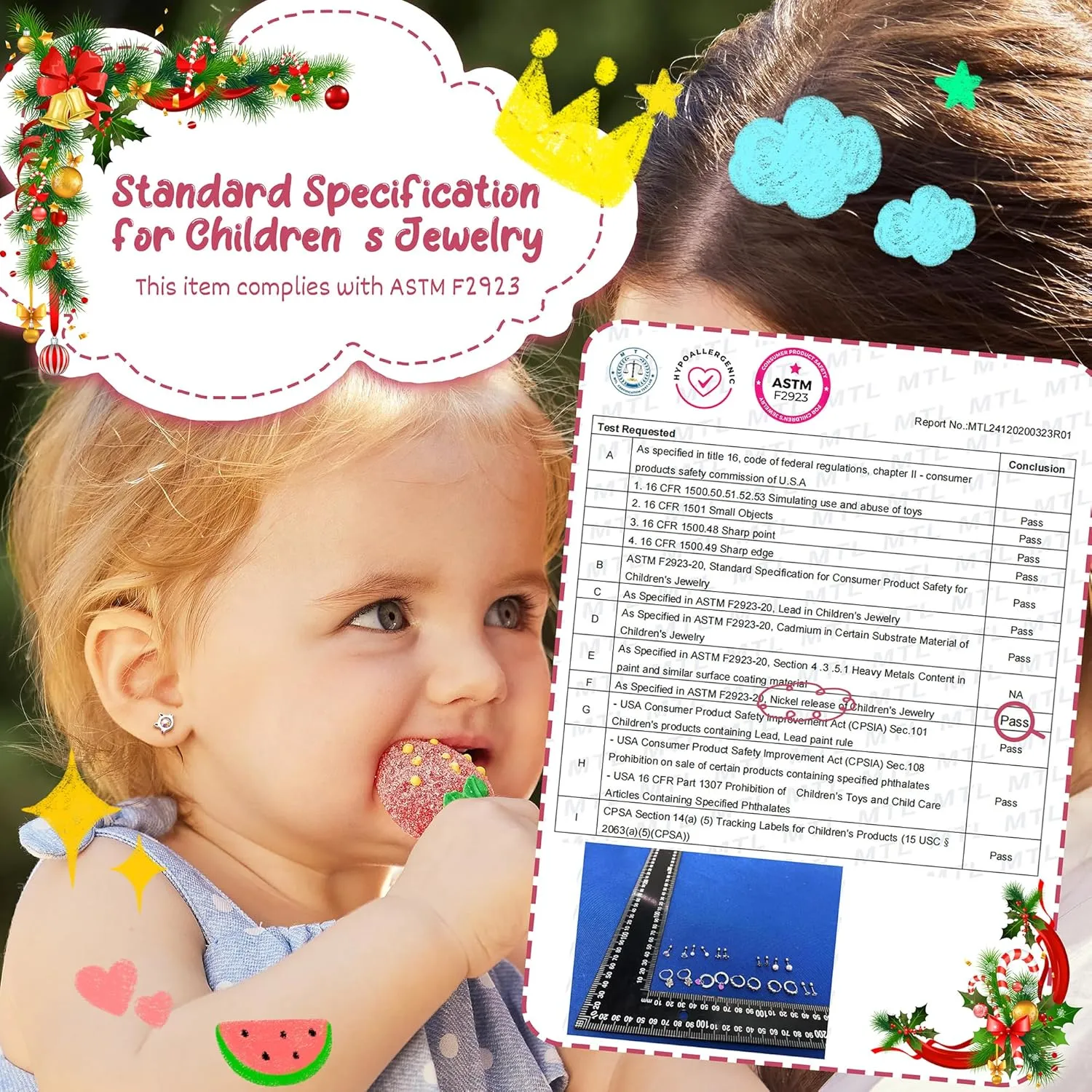 Jstyle Hypoallergenic Earrings for Girls Women Surgical Stainlee Steel Earrings for Sensitive Ears Screw Back Earrings Set Cute Hoop Earrings for Girls Kids Earrings Toddler Earrings Jewelry for Teen Girls