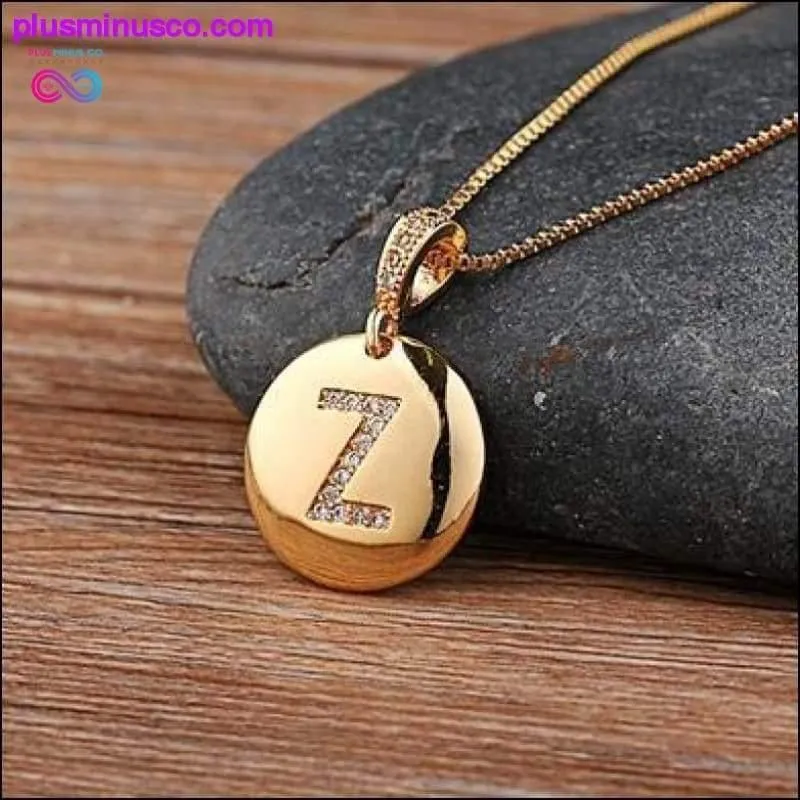 Letter Necklace Gold 26 Letters Charm Necklaces Pendants