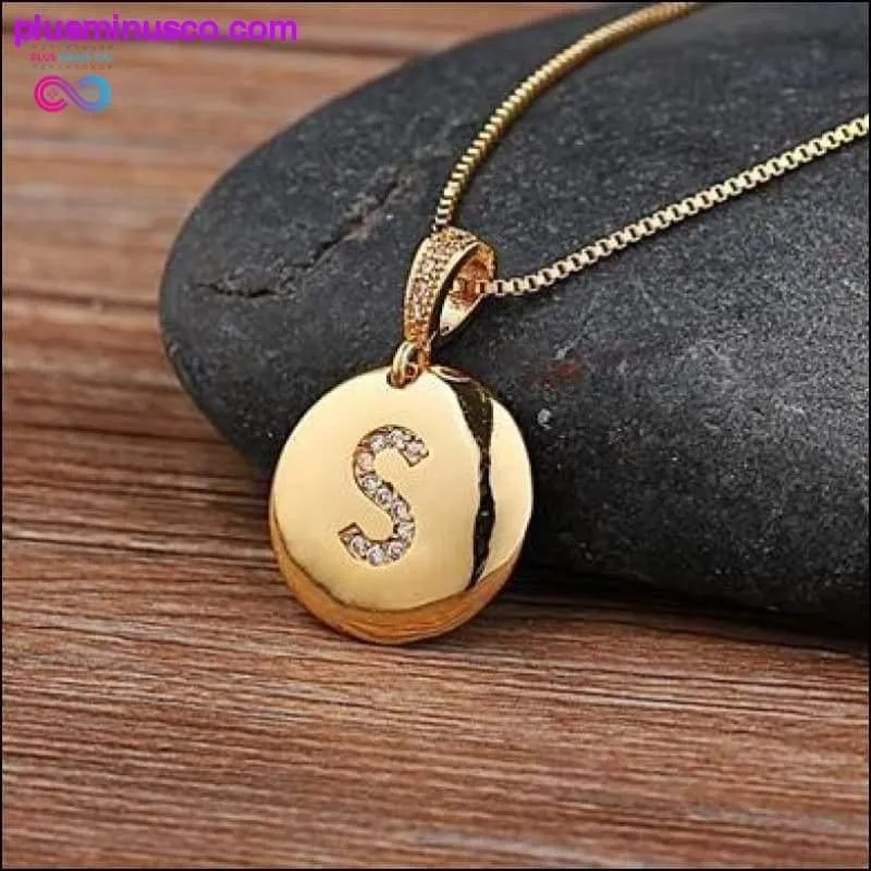 Letter Necklace Gold 26 Letters Charm Necklaces Pendants