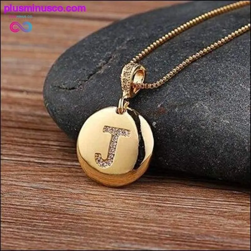 Letter Necklace Gold 26 Letters Charm Necklaces Pendants