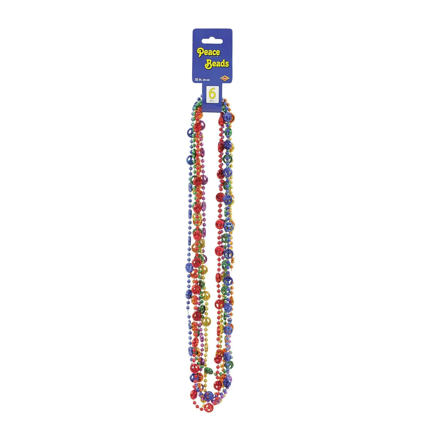 Peace Sign Party Bead Necklaces (6 per Package)