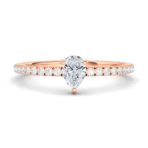 Pear Pave Diamond Ring