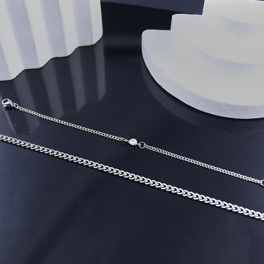 Promise Couple Bracelets for Women Men Permanent Bracelets for Couples Soulmate Distance Relationship Bracelet Stainless steel Matching Bracelets Locked Bracelet Heart Rhinestone Gold Silver Cuban Chain