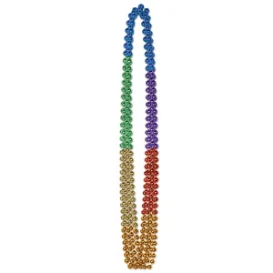 Rainbow Bead Necklaces (6 per Package)
