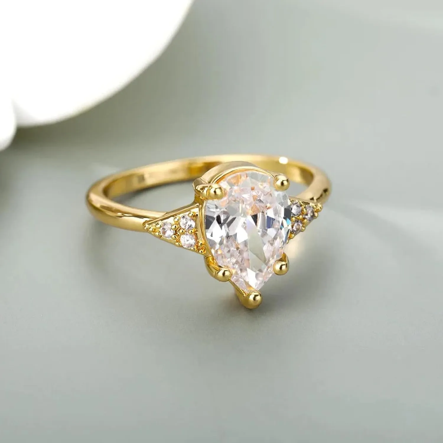 Rings Rings Jewelry Women Men Water Drop Rings Women Shiny Wedding Couple Rings