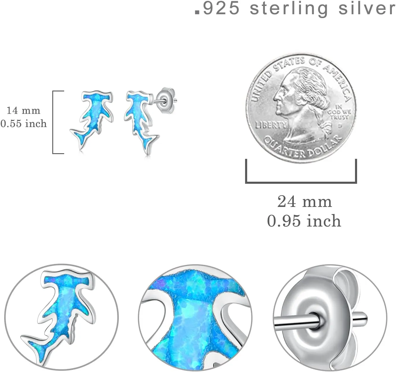 Shark/Sea Turtle/Killer Whale/Stingray Earrings for Women 925 Sterling Silver Ocean Earrings Cute Sea Animal Jewelry Gifts for Women
