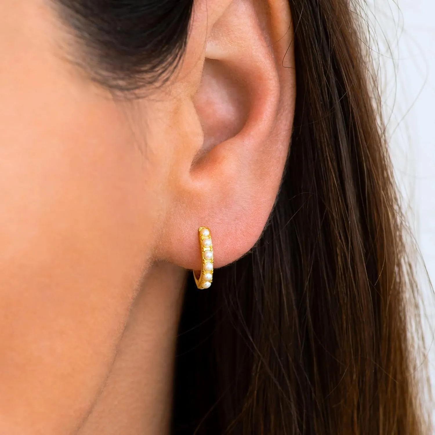 Small Silver Hoop Earrings Set for Women, Dainty Tiny Lightweight Cubic Zirconia Cuff Silver Huggie Earrings Mini Hoops Cartilage Earring Silver Earrings Set for Multiple Piercing Jewelry for Women