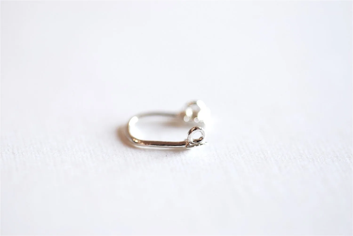 Sterling Silver Curved Arrow Connector Charm- 925 Sterling Silver Arrow Connector Charm Link Spacer, Thin Skinny Bent Arrow Connector, 288