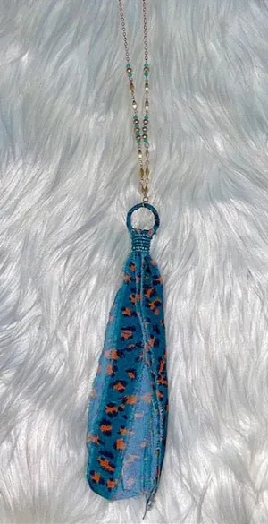Turquoise leopard necklace 110