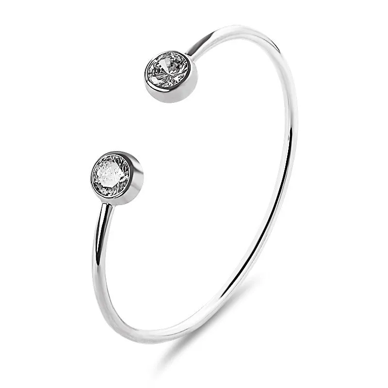 Women's Versatile Simple Electroplating Inlaid Zircon Bracelet