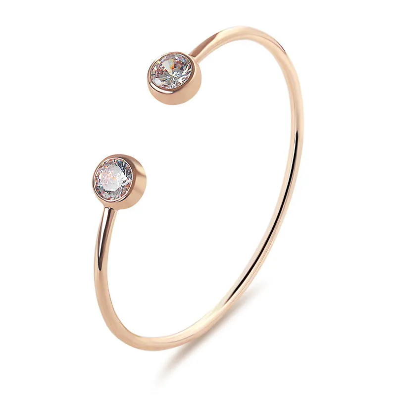 Women's Versatile Simple Electroplating Inlaid Zircon Bracelet