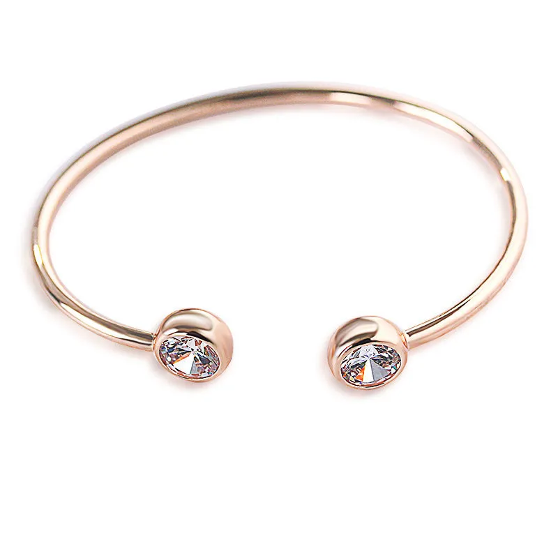Women's Versatile Simple Electroplating Inlaid Zircon Bracelet