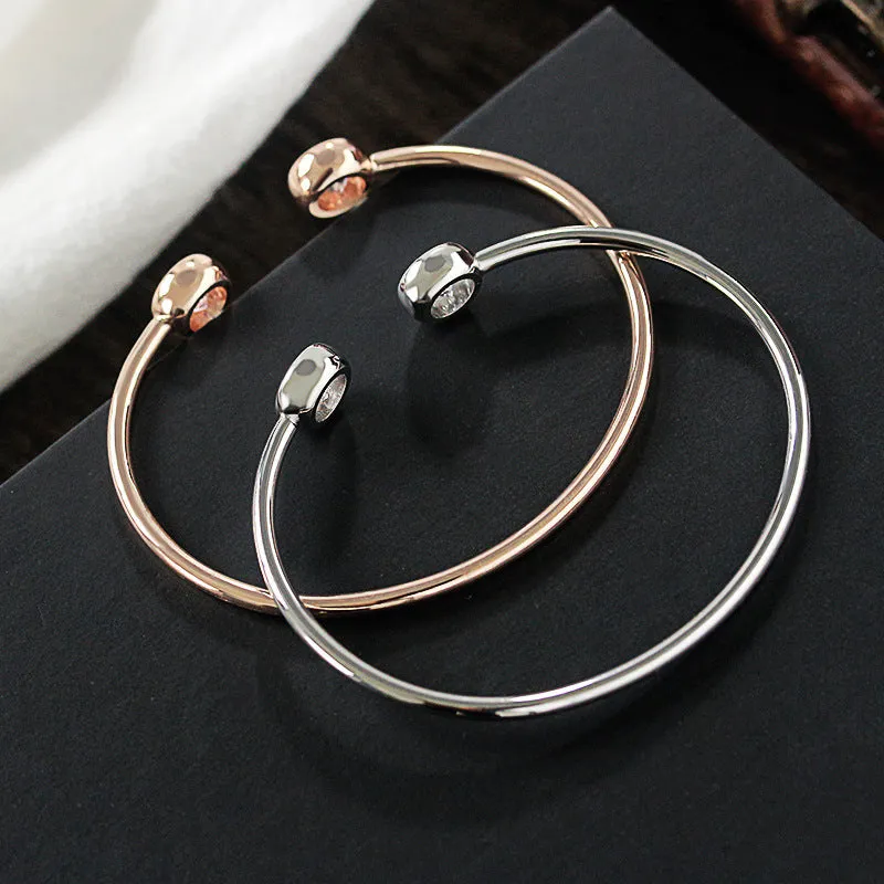 Women's Versatile Simple Electroplating Inlaid Zircon Bracelet